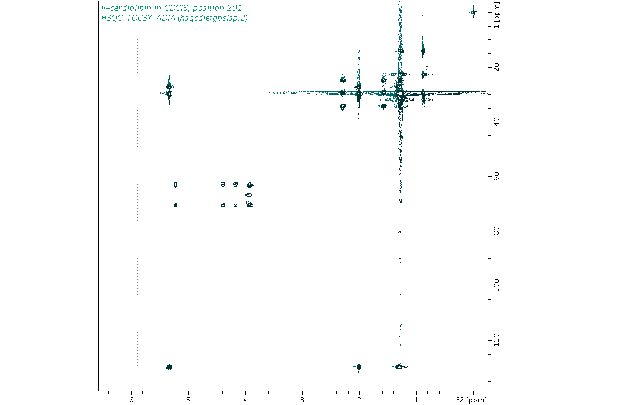Spectrum for experiment #10: 2D 1H-13C HSQC-TOCSY-ADIA
