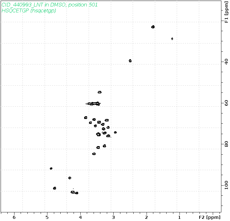 Spectrum for experiment #16: 2D 1H-13C HSQC